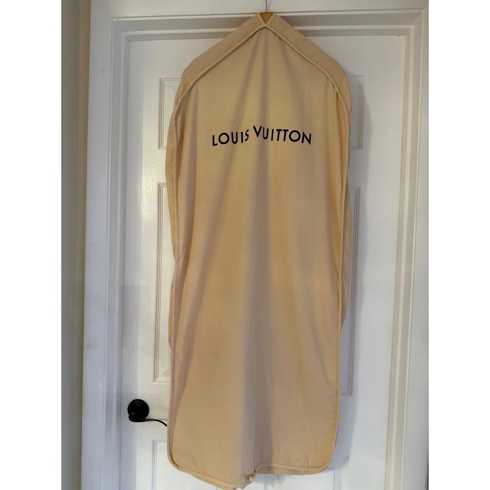 Authentic Louis Vuitton Garment Bag Cover Cream Canvas Travel Suit Dress 48"